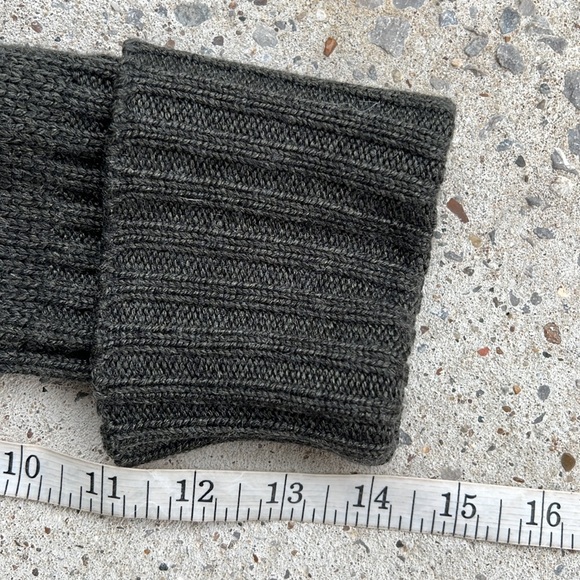 BCBGMaxazria dark olive silk/cashmere chunky cropped wrap sweater size small - Picture 10 of 11